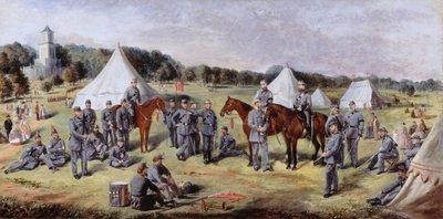 The 1st Administrative Battalion of the Norfolk Volunteers at Gunton Park by Claude Lorraine R.W Nursey